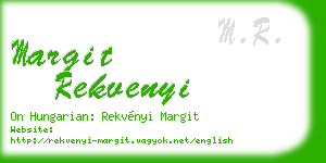 margit rekvenyi business card